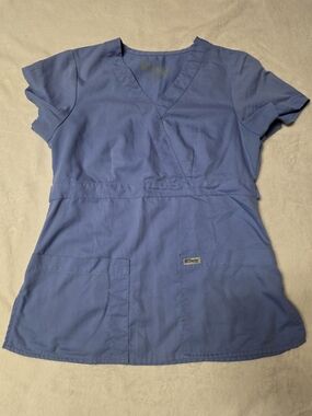 Greys Anatomy Periwinkle V-Neck Scrub Top